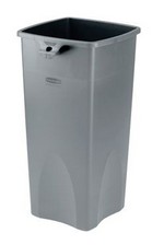 Rubbermaid Untouchable&#174; Container, square, 23 gallon, Gray